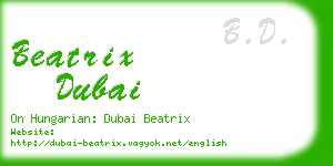 beatrix dubai business card